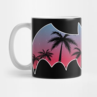 Bat Beautiful Sunset Beach Palm Tree Mug